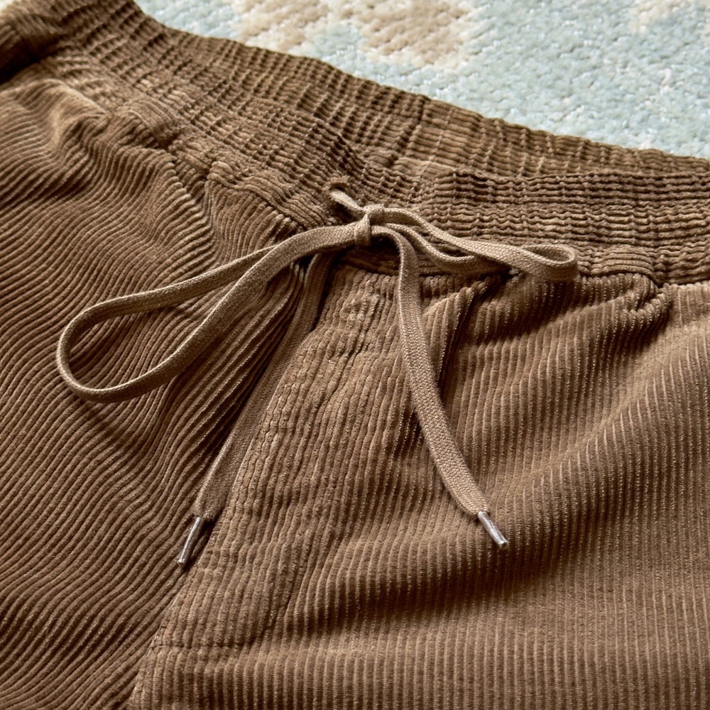 Barena Venezia Brown courduroy trousers with elasticated waist band drawstring